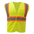 Lime Class 2 Treated FR Safety Vest w/ Contrast Trim